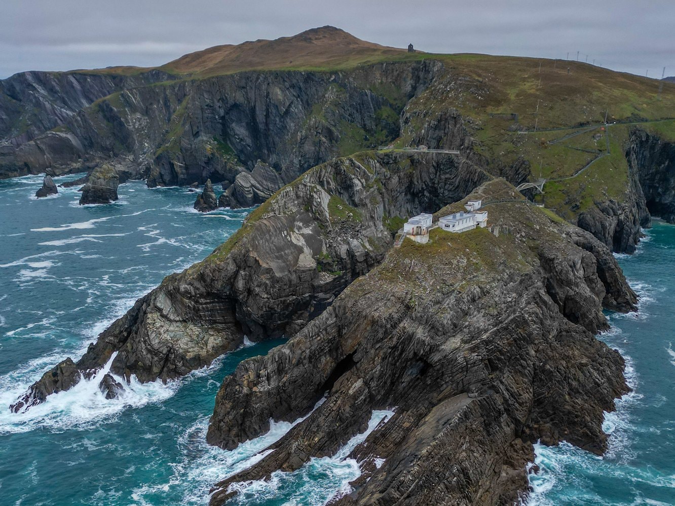 A mountain coast