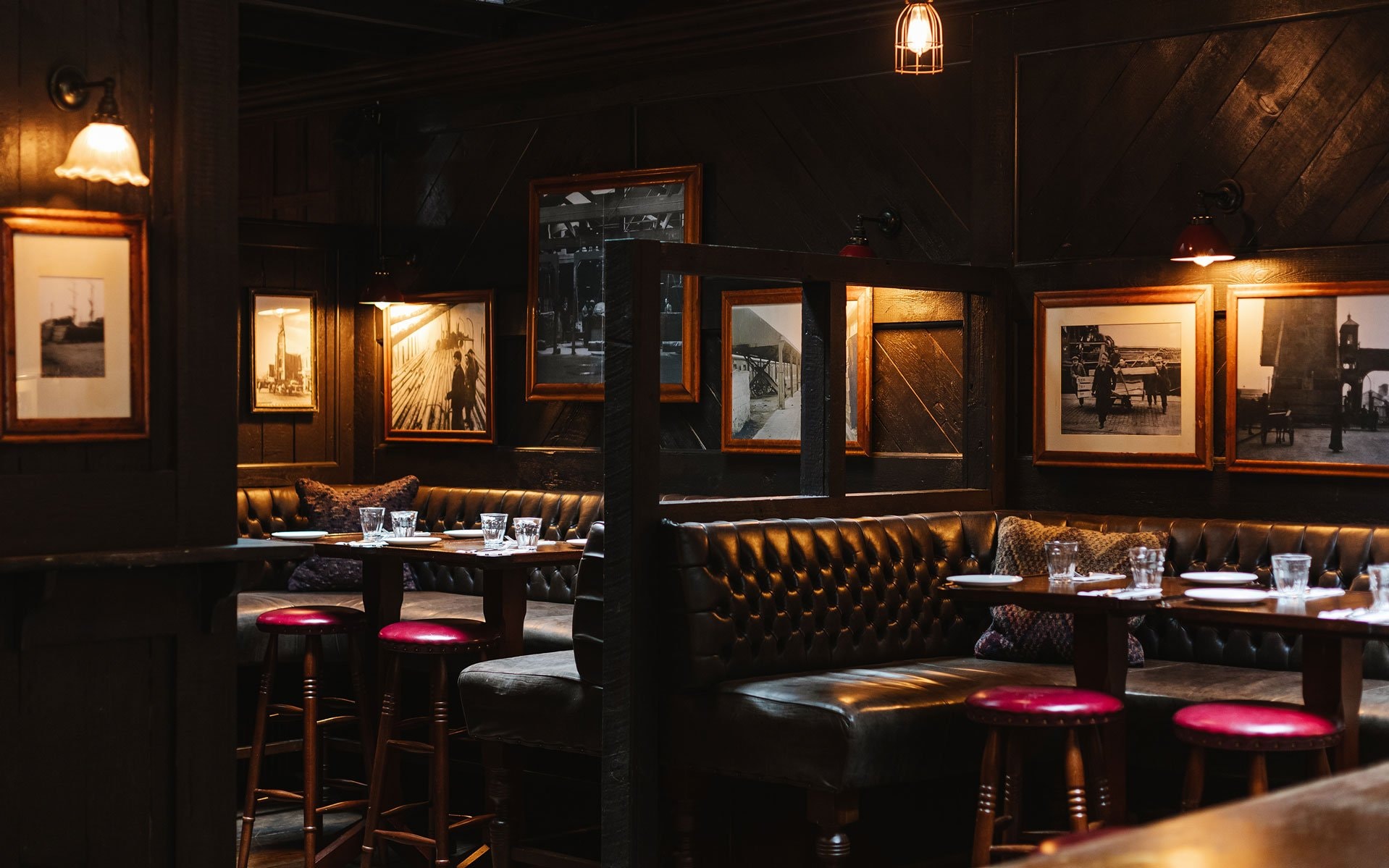 Large booth seating at Bottle Boy