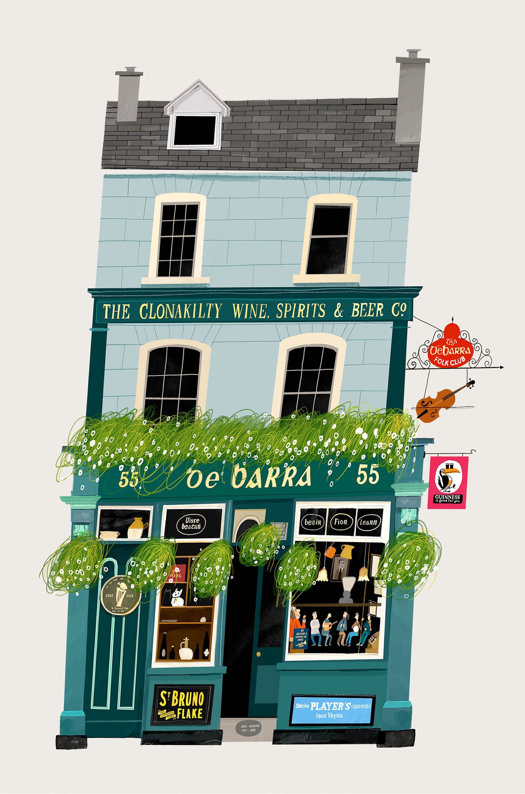 Illustration of De Barra's by Conor Langton