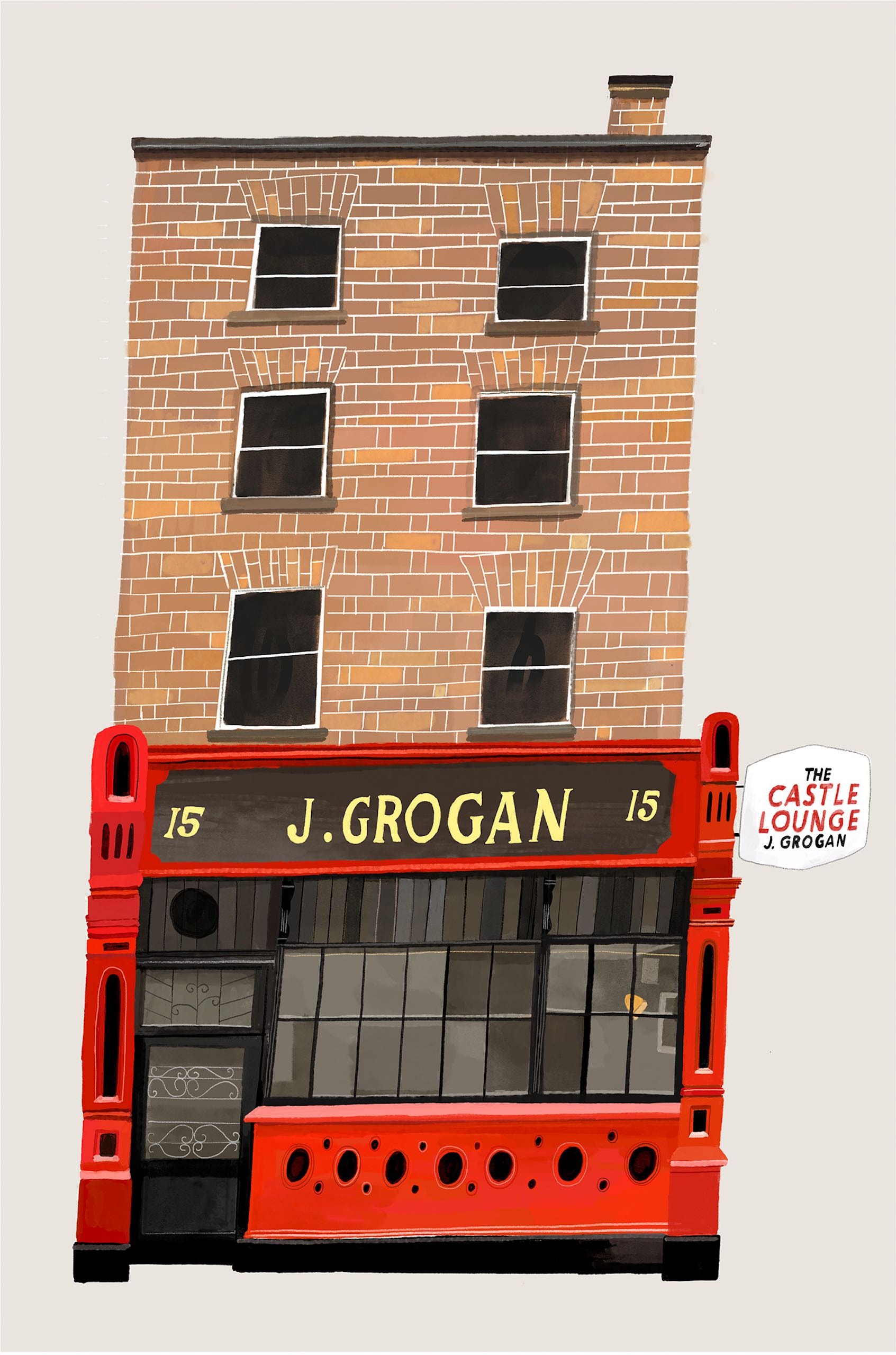 Illustration of J. Grogan's by Conor Langton